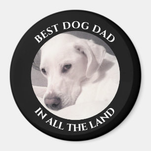 Aimant Meilleur Chien Papa Photo Cute White Chien Chien N