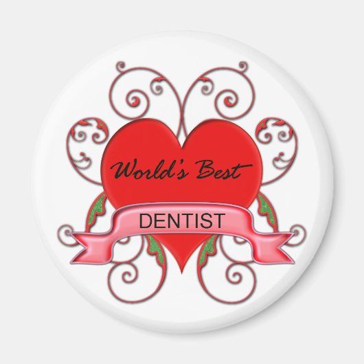 Aimant Meilleur dentiste du monde (Devant)
