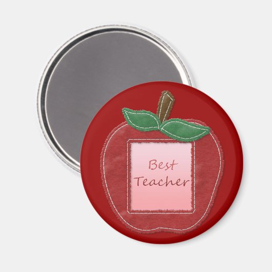 Aimant Meilleur enseignant Apple (Recto/Verso)