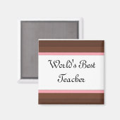 Aimant Meilleur enseignant du monde (Recto/Verso)
