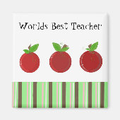 Aimant Meilleur Enseignant Monde (Devant)