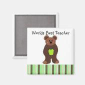 Aimant Meilleur Enseignant Monde (Recto/Verso)