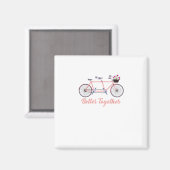 Aimant Meilleur ensemble tandem vélo ensemble moderne dés (Recto/Verso)