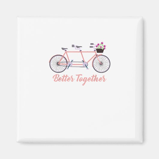 Aimant Meilleur ensemble tandem vélo ensemble moderne dés (Devant)