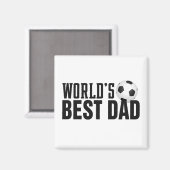 Aimant Meilleur footballeur de typographie papa du monde (Recto/Verso)