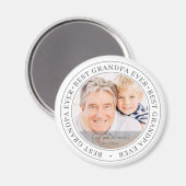 Aimant Meilleur grand-père jamais photo classique moderne (Recto/Verso)