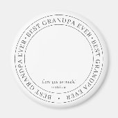 Aimant Meilleur grand-père jamais photo classique moderne (Devant)