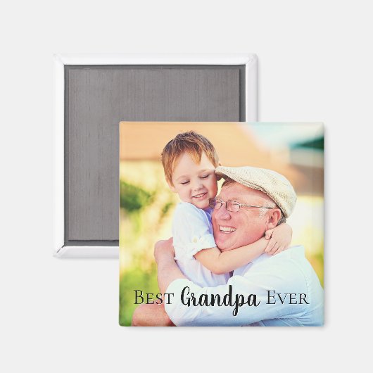 Aimant Meilleur Grand-Père Pops Grand Papa Jamais Photo (Recto/Verso)