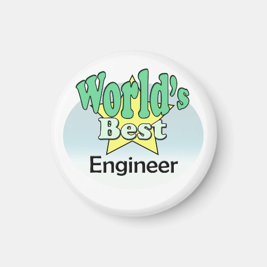 Aimant Meilleur ingénieur du monde (Devant)