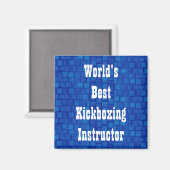 Aimant Meilleur instructeur de kickboxing du monde (Recto/Verso)