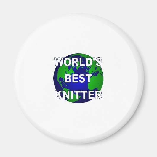 Aimant Meilleur Knitter du monde (Devant)