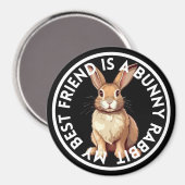 Aimant Meilleur Lapin Lapin Ami (Recto/Verso)