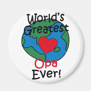 Aimant Meilleur Opa du Monde Cœur