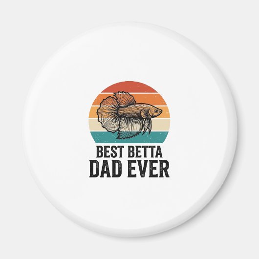 Aimant Meilleur Papa Betta Ever Création de Poisson Vinta (Devant)
