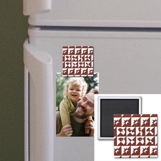 Aimant Meilleur papa Brown Motif rouge