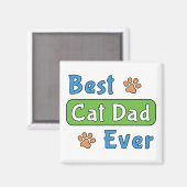 Aimant Meilleur papa chat du monde (Recto/Verso)