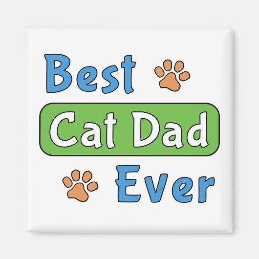 Aimant Meilleur papa chat du monde (Devant)