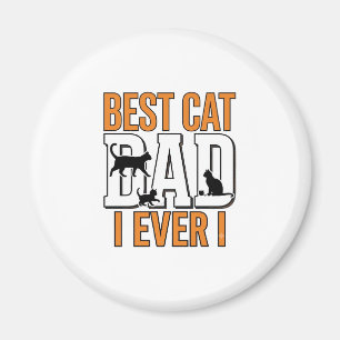 Aimant Meilleur Papa Chat du Monde Design de Chemise Vint