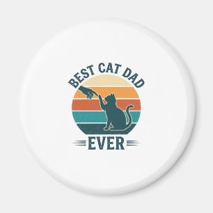 Aimant Meilleur Papa Chat Vintage Design de T-shirt pour