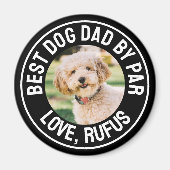 Aimant Meilleur Papa Chien Drôle Par Photo (Devant)