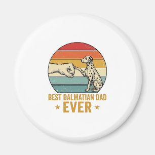Aimant Meilleur Papa Dalmatien Vintage Fist Bump Shirt_1