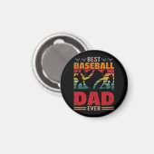 Aimant Meilleur papa de baseball (Recto/Verso)