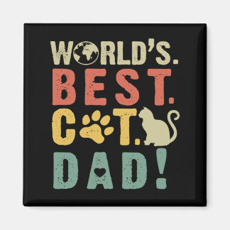 Aimant Meilleur papa de chat au monde