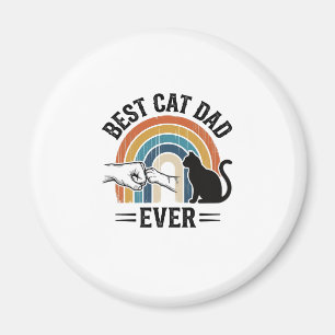 Aimant Meilleur papa de chat vintage conception de amateu