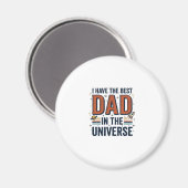 Aimant Meilleur papa de l'univers conception vectorielle (Recto/Verso)