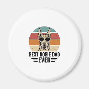 Aimant Meilleur papa Dobie vintage Doberman T-shirt_1