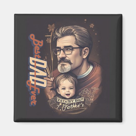 Aimant Meilleur papa du monde (Devant)