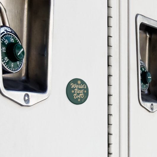 Aimant Meilleur Papa du Monde  Typographie Simple Pères (In situ (casier))
