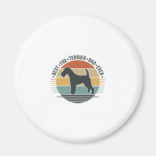 Aimant Meilleur Papa Fox Terrier Ever Chemise Vintage Chi