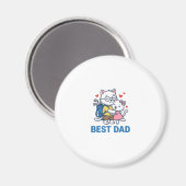 Aimant Meilleur Papa Golf Chat Câlin Mignon Design Vector (Recto/Verso)