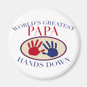 Aimant Meilleur Papa Haut la Main