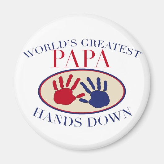 Aimant Meilleur Papa Haut la Main (Devant)