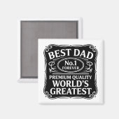 Aimant Meilleur papa jamais (Recto/Verso)