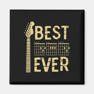 Aimant Meilleur Papa Jamais Accord de Guitare Guitariste