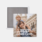 Aimant Meilleur Papa Jamais Cool Moderne Stitch Photo per (Recto/Verso)