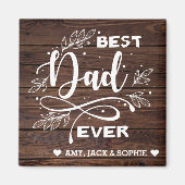 Aimant Meilleur Papa Jamais Custom Modern Script Magnat (Devant)