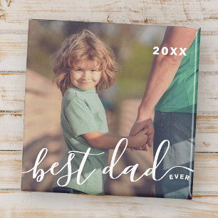 Aimant Meilleur Papa Jamais Moderne Simple Jouer Script P
