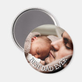 Aimant Meilleur papa jamais photo (Recto/Verso)