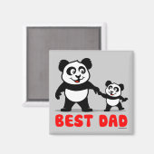 Aimant Meilleur papa Panda (Recto/Verso)