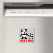 Aimant Meilleur papa Panda (In Situ (Lave-vaisselle))