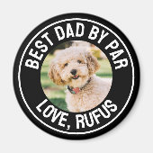 Aimant Meilleur Papa Par Photo De Chien Amusant (Devant)