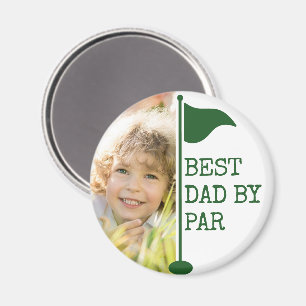 Aimant Meilleur Papa Par Photo Drapeau de Golf