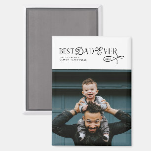 Aimant Meilleur Papa Photo Cadeaux Modernes Fête des Père