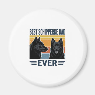 Aimant Meilleur Papa Schipperke Jamais Design Vectoriel R