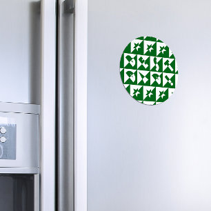 Aimant Meilleur papa Wild Texte Motif & Étoiles Vert & Bl