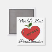 Aimant Meilleur ParaEducator du monde (Recto/Verso)